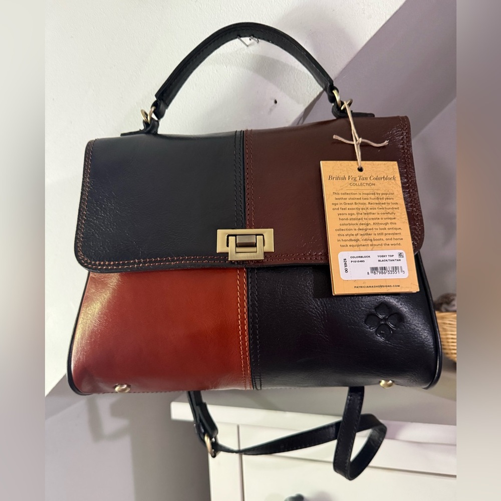 Patricia Nash  Yoeky colorblock leather satchel New with tags *Final Drop*